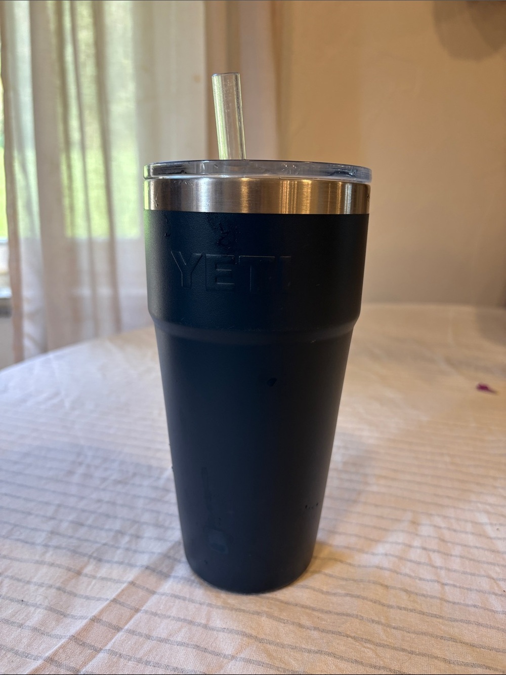 Yeti water bottle with straw